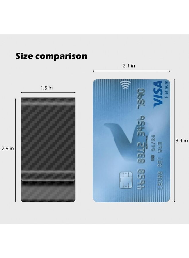 LAMAY Card Holder, Wallet for Men Credit Card Holder Tangem Wallet Carbon Fiber Money Clip Front Pocket Wallet Minimalist Wallet Slim Wallet Credit Business Card Holder (MATTE) - Image 2